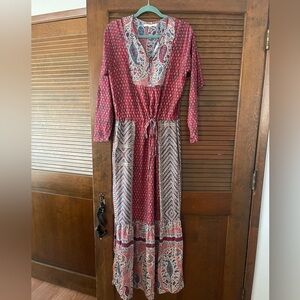 Burning torch bohemian maxi dress